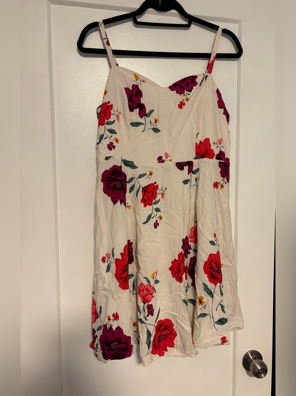 Old Navy Large Mini Dress with Red & Pink Floral Print